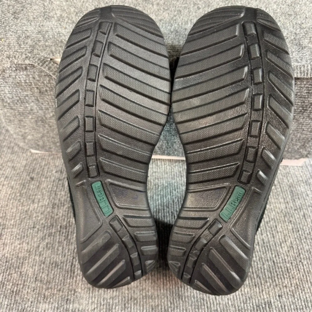 LL Bean Comfort Mocs Black Suede Slip On Walking Shoes Mens 10